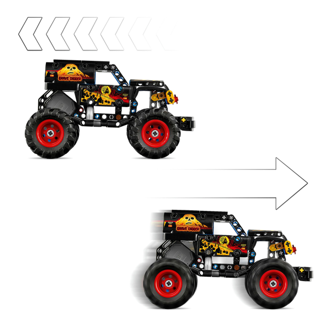 Конструктор Lego Technic "Monster Jam™ Grave Digger™ Вогонь і лід", 42219 3
