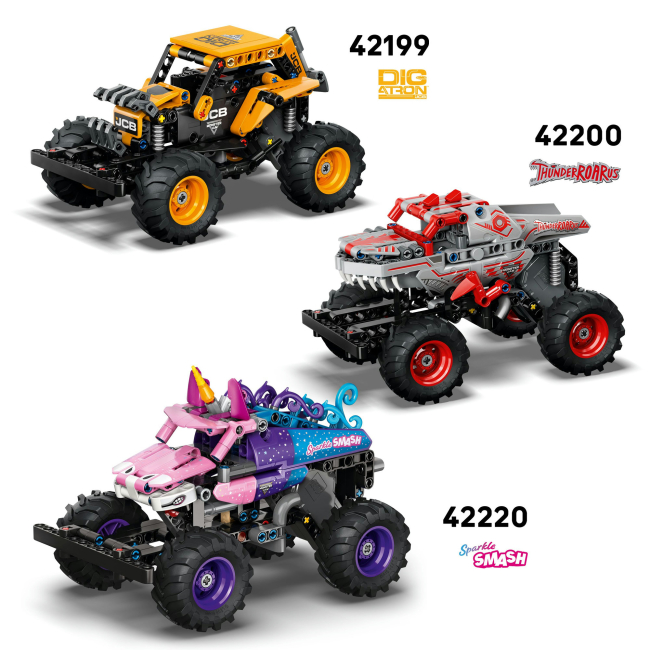 Конструктор Lego Technic "Monster Jam™ Grave Digger™ Вогонь і лід", 42219 7