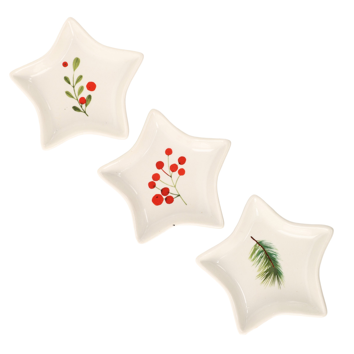 Набор пиал новогодних "Звезда/Елка", белый с принтом (4 шт./2 вида), 795900130 2