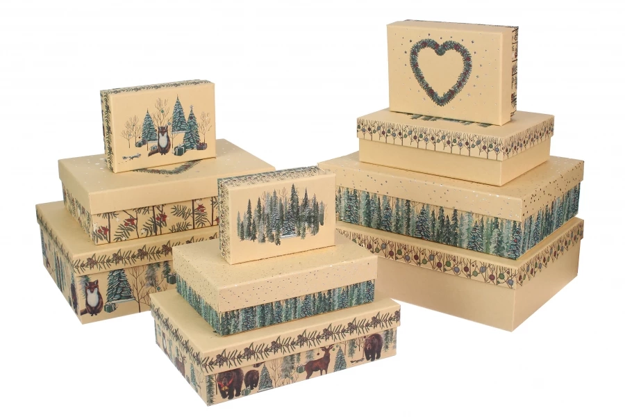 Подарочная коробка прямоугольная НР, бежевая, 27,5*19,5*7,5 см, 1710803226