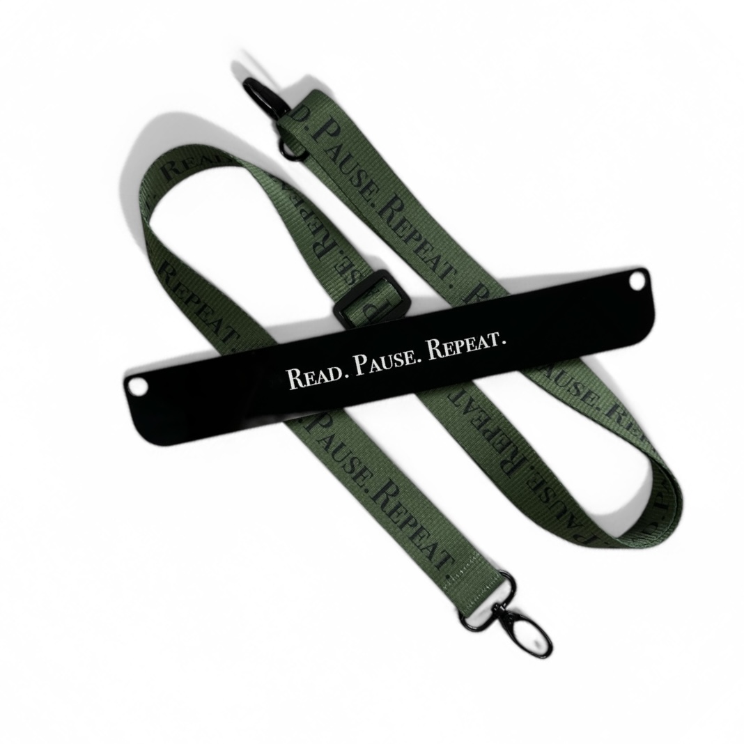 Закладка з ремінцем "Read. Pause. Repeat" 2