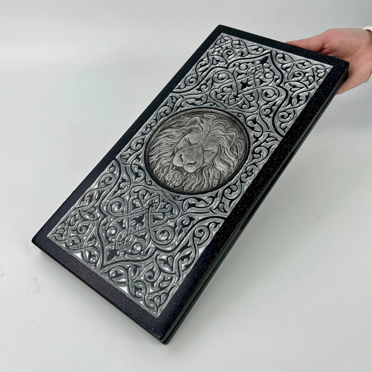 Нарды из акрилового камня "Лев" 37*18 см, 190661 3