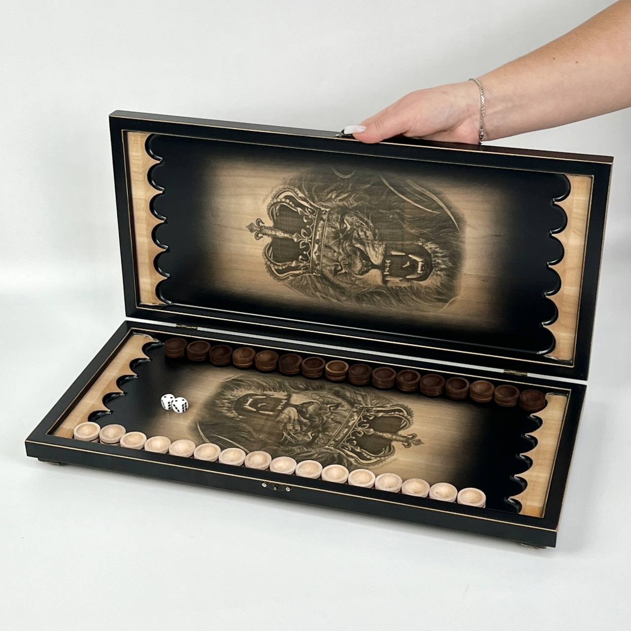 Нарды из дерева клена "Лев" 50*23 см, 193001 6