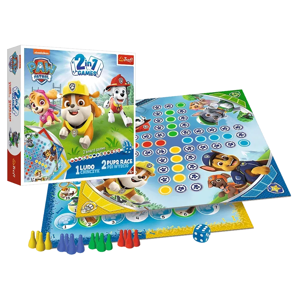Настольная игра 2в1 "Гонки щенков", Trefl, 01896 1