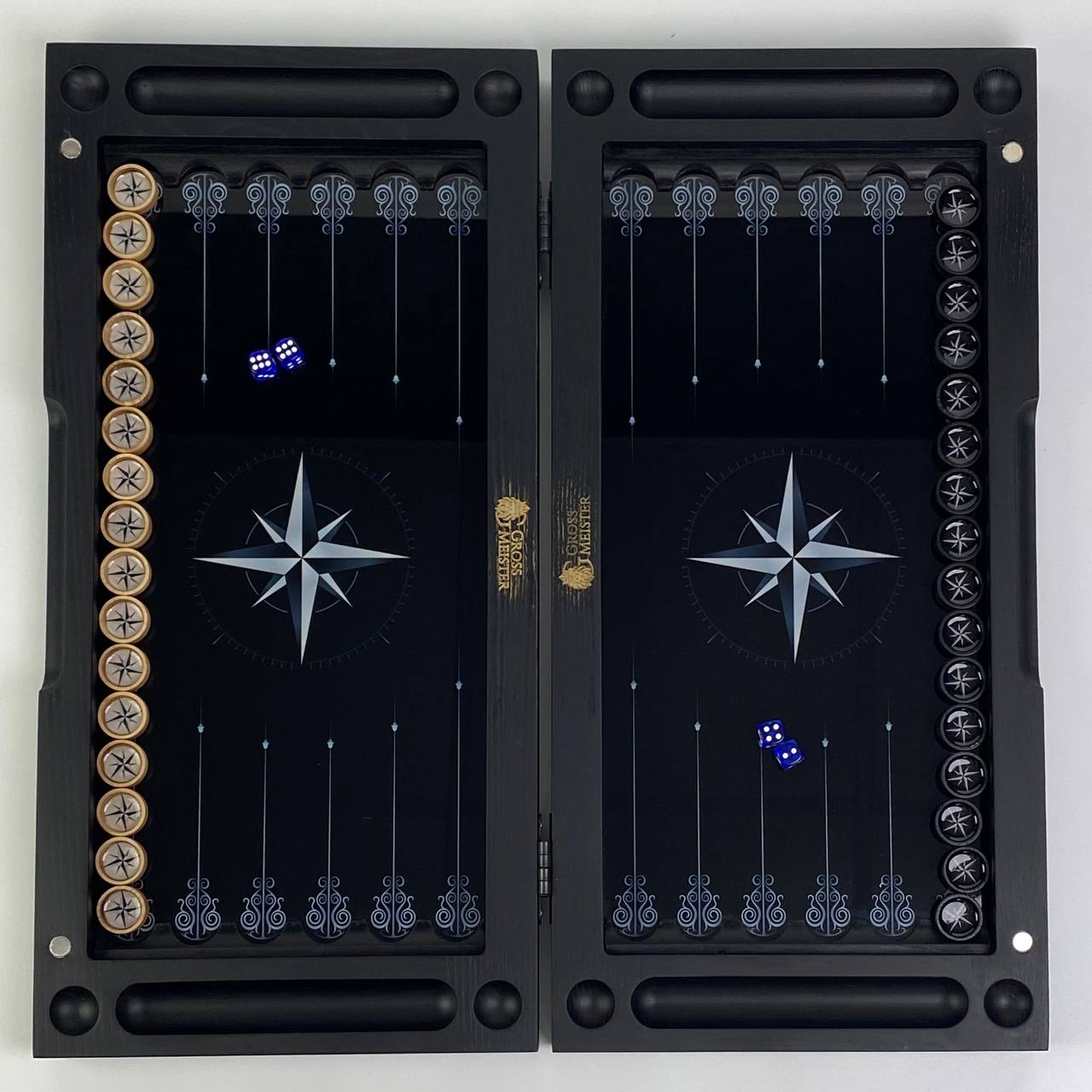 Стеклянные нарды "Роза ветров" 50*24 см, 270045 6