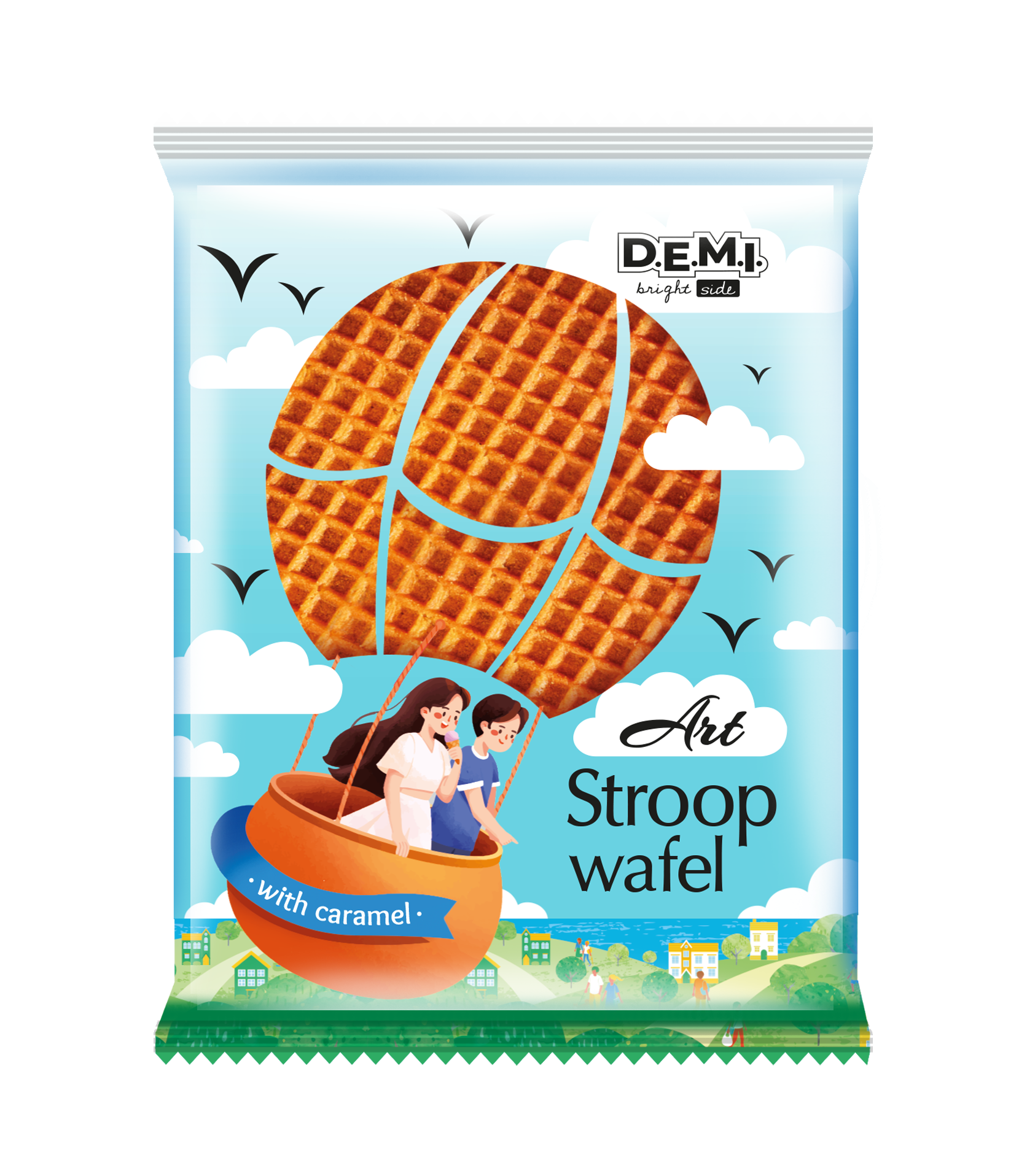 Вафля "Stroopwafel Art" с карамельной начинкой, 33 г, ТМ "D.E.M.I."