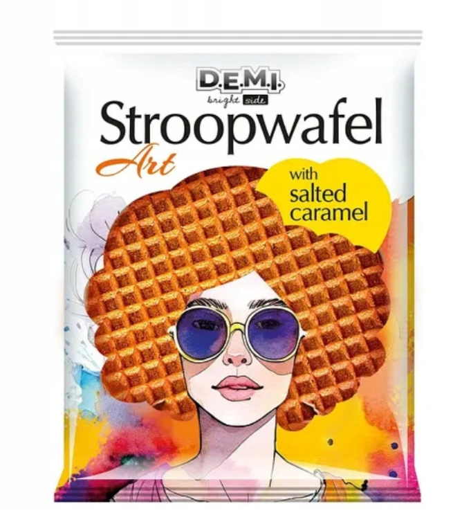 Вафля "Stroopwafel Art" с соленой карамельной начинкой, 33 г, ТМ "D.E.M.I."