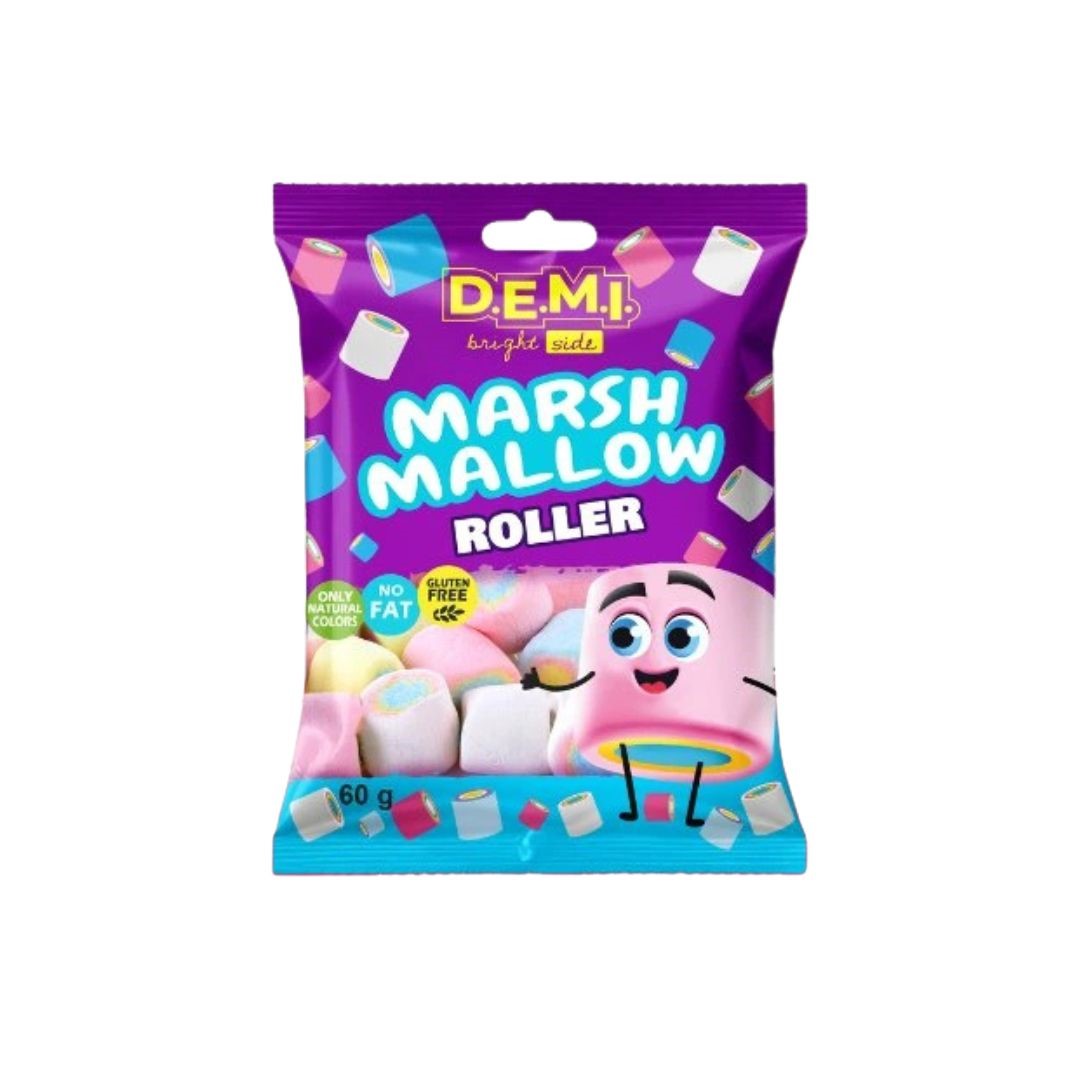 Маршмеллоу "Роллер" 60 г, пакет, ТМ "D.E.M.I."