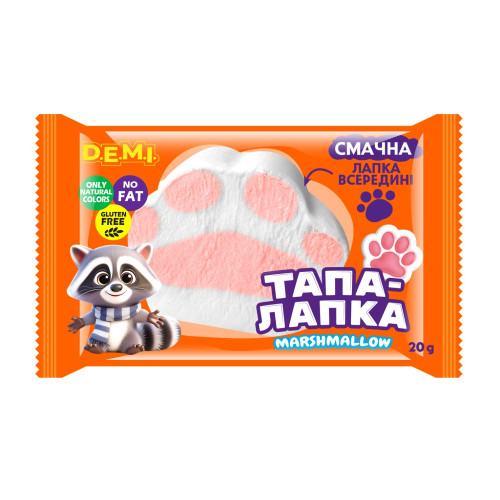 Маршмеллоу "Тапа-лапка" 20 г, флоупак, ТМ "D.E.M.I." 2