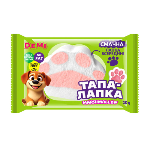 Маршмеллоу "Тапа-лапка" 20 г, флоупак, ТМ "D.E.M.I." 5