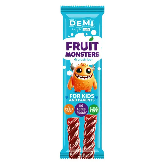 Пастила фруктовая "Fruit Monsters" с соком клубники, 15 г, ТМ "D.E.M.I"