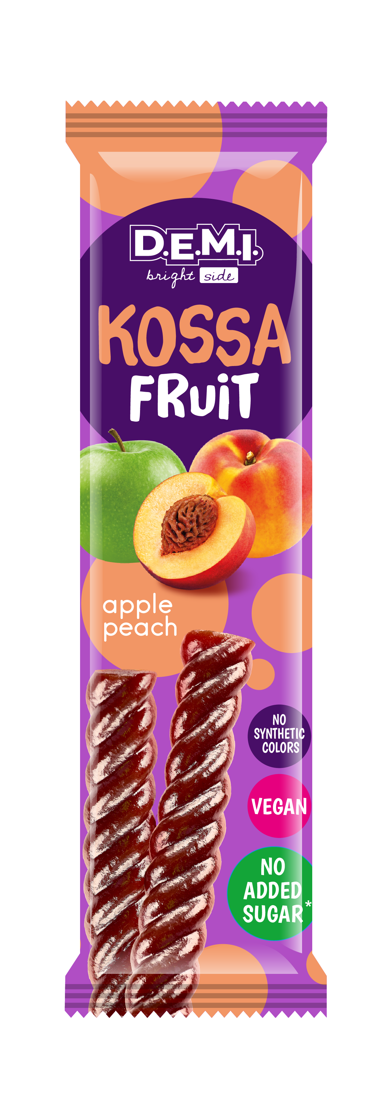 Пастила фруктовая "Kossa Fruit" с соком персика, 15 г, ТМ "D.E.M.I"