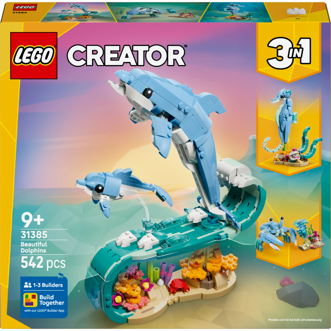 Конструктор Lego Creator "Морські тварини: красиві дельфіни", 31385