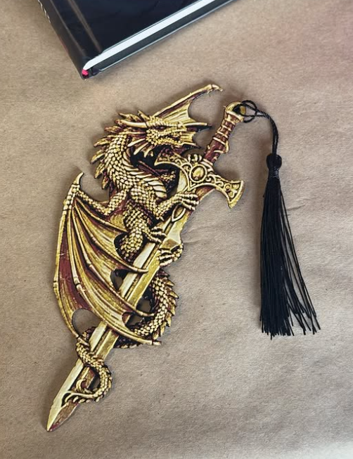 Закладка для книг "Dragon*Sword gold"