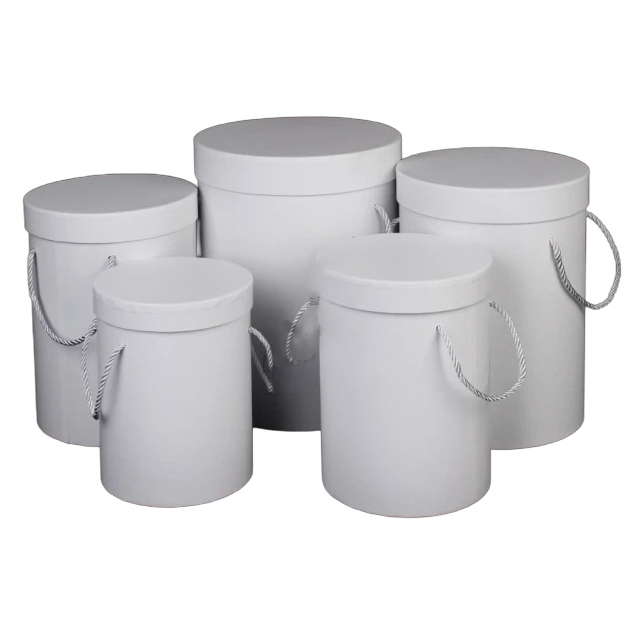 Подарочная коробка круглая №2, W951001 белый