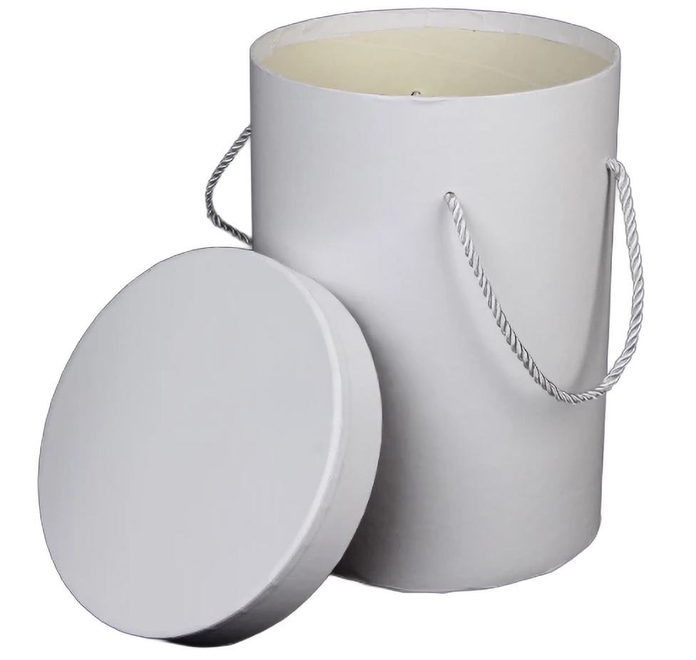 Подарочная коробка круглая №2, W951001 белый 1