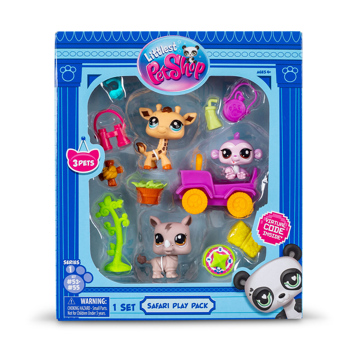 Ігровий набір Littlest Pet Shop – Сафарі, 3 фігурки, аксес., 00524