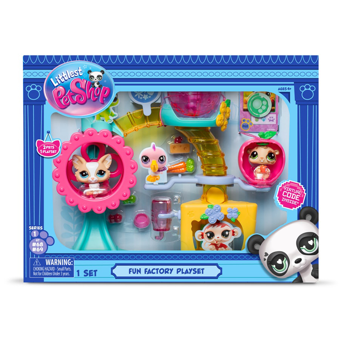 Ігровий набір Littlest Pet Shop – Фабрика Розваг, 2 фігурки, фабрика, аксес., 00519