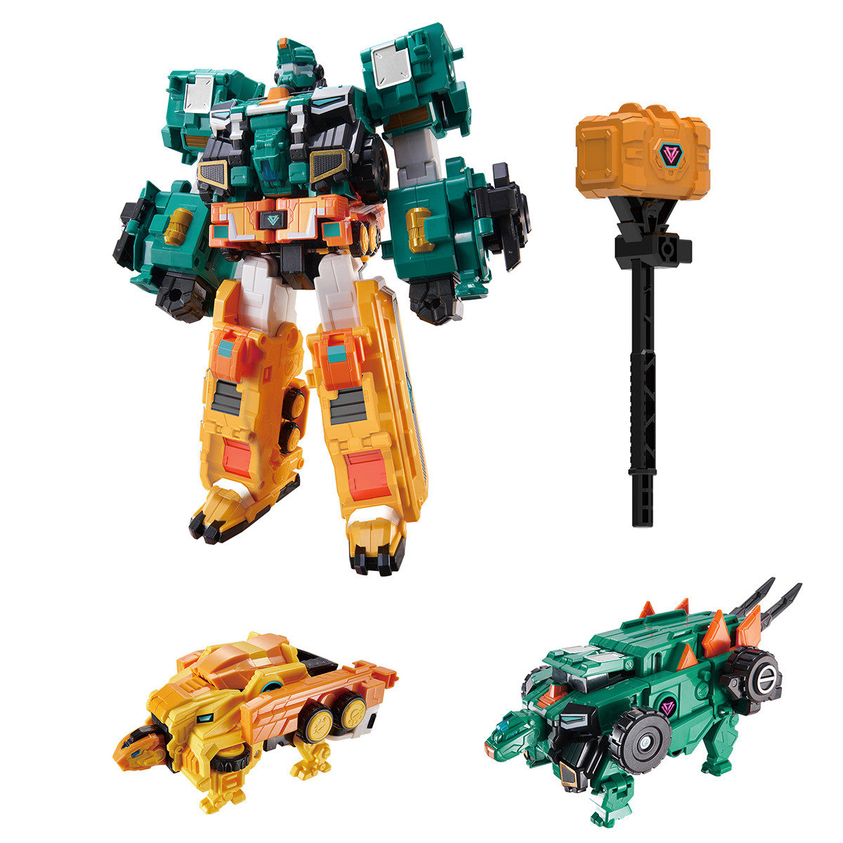 Ігровий набір з роботом-трансформером Dinoster - Стего Трон, 2 машини, динозаври, EU580804 1