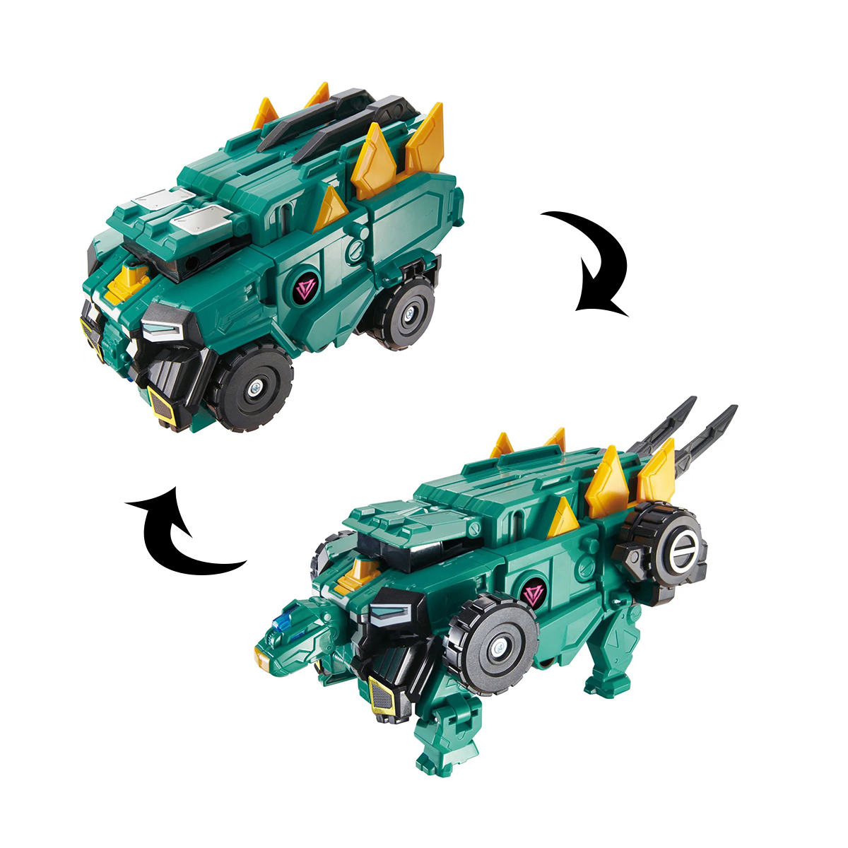 Ігровий набір з роботом-трансформером Dinoster - Стего Трон, 2 машини, динозаври, EU580804 5