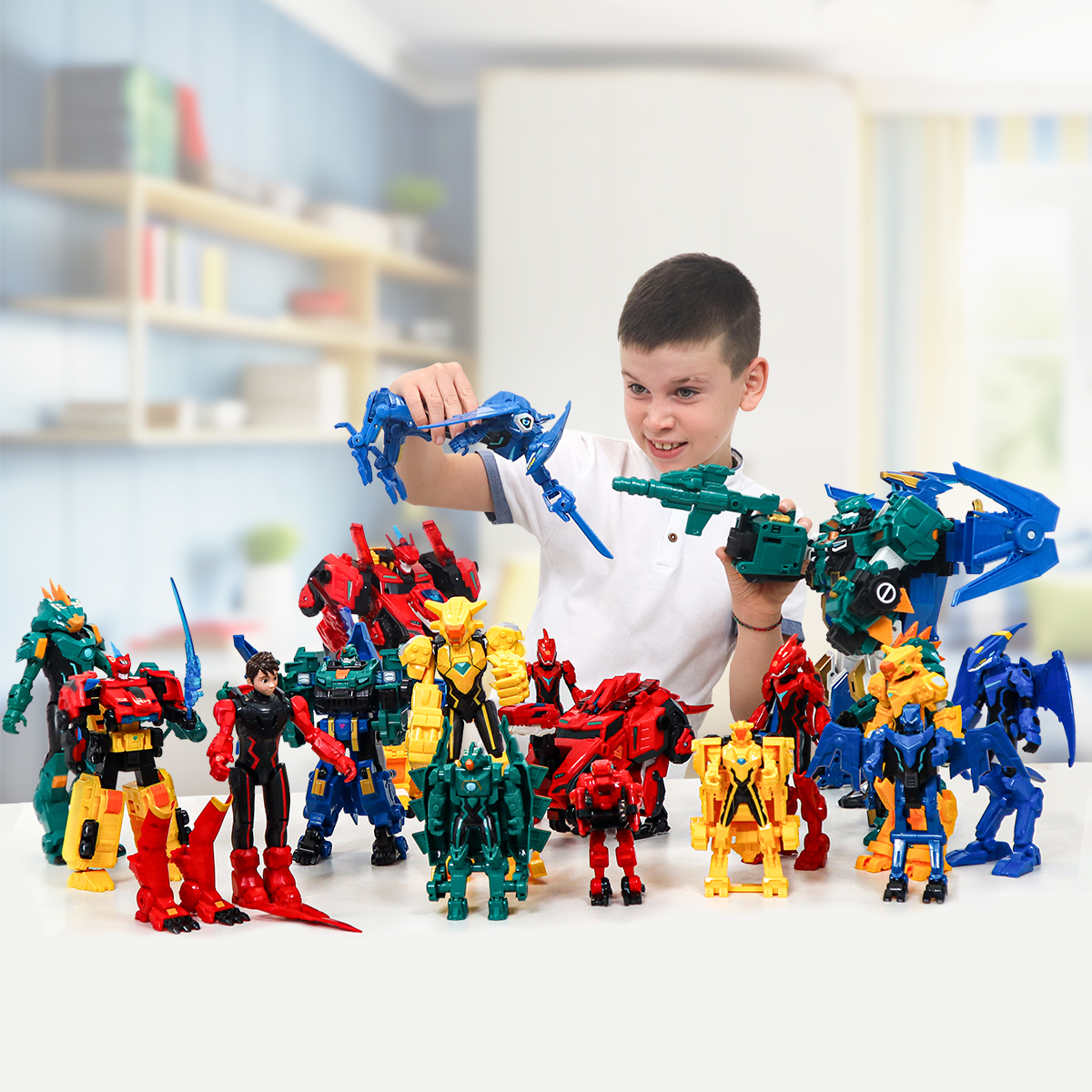 Ігровий набір з роботом-трансформером Dinoster – Cтего Бласт Вінг, 2 машини, динозавр, EU580802 8