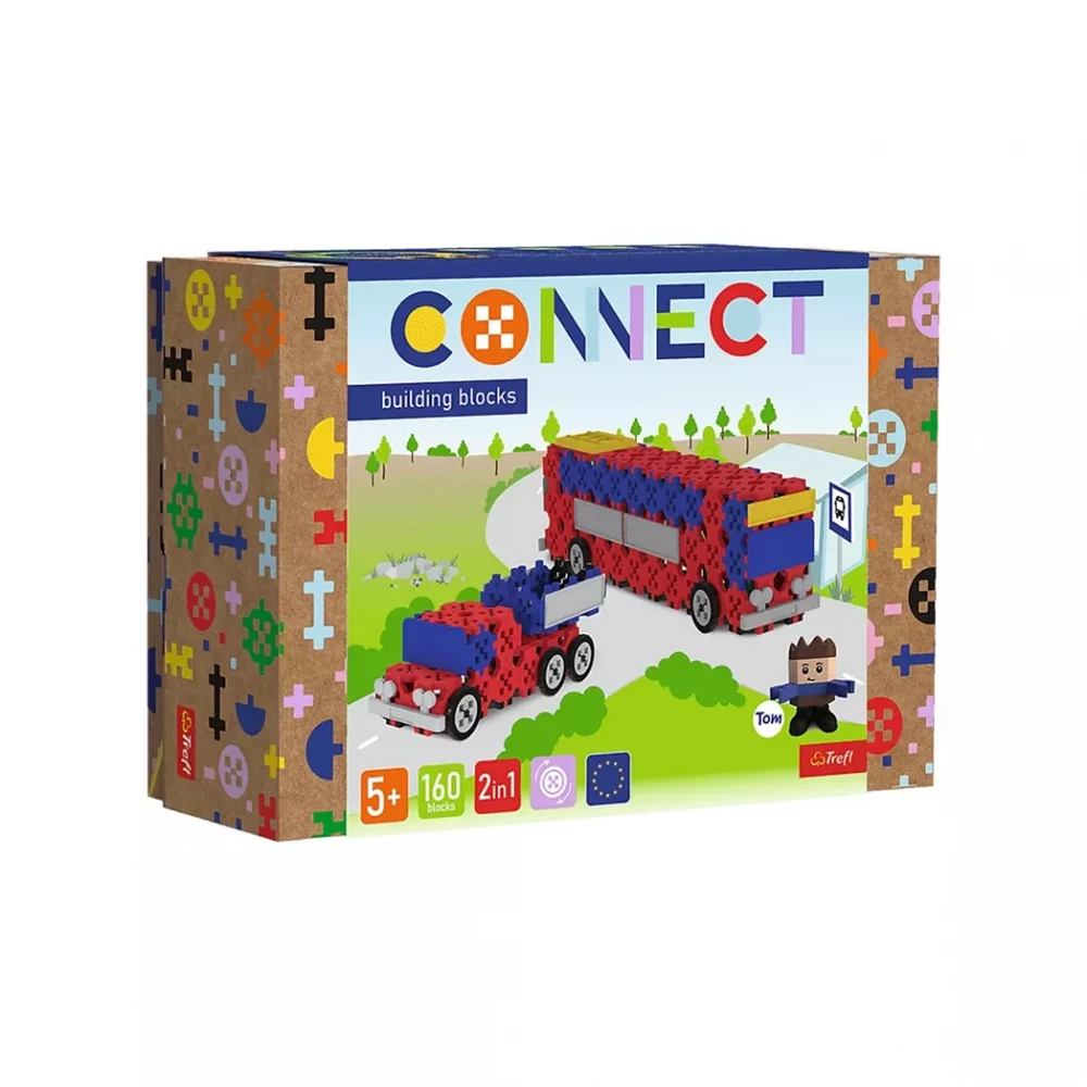 Конструктор 2в1, 160 дит., Connect, Trefl, 61973