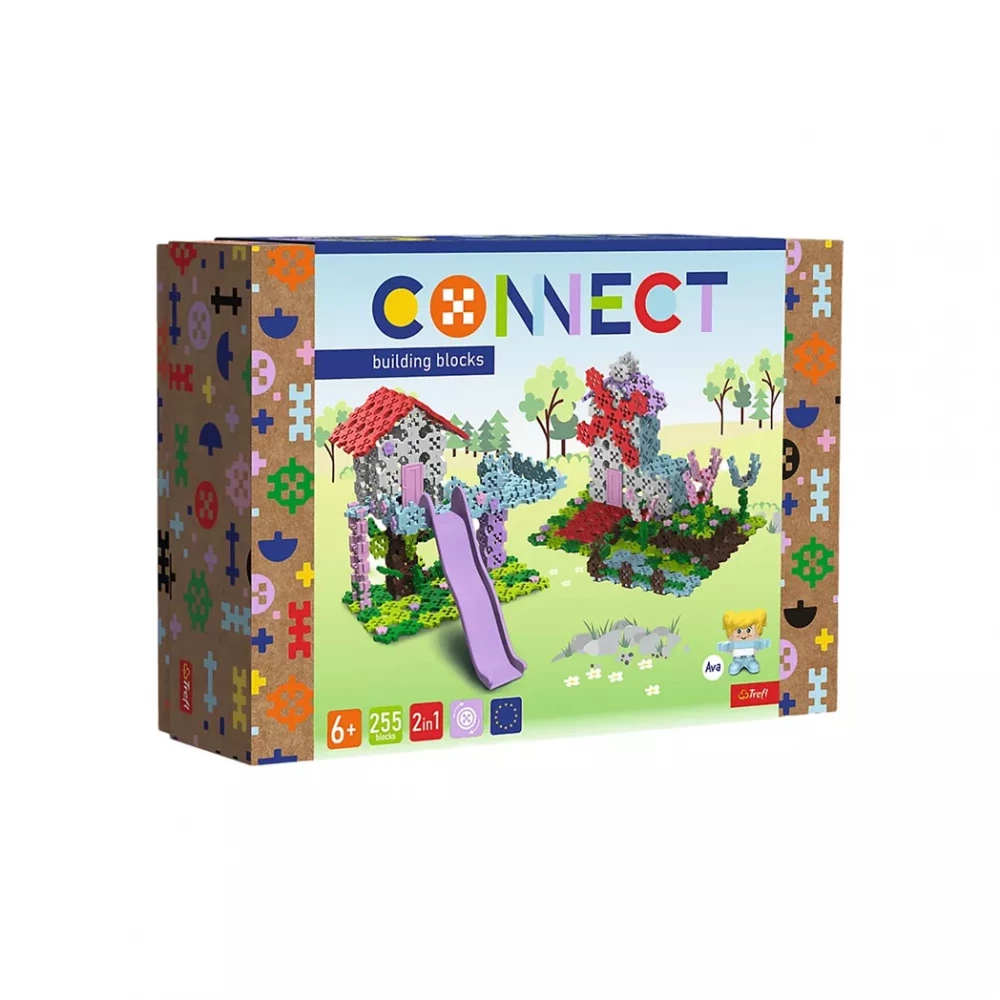 Конструктор 2в1, 255 дет., Connect, Trefl, 61978