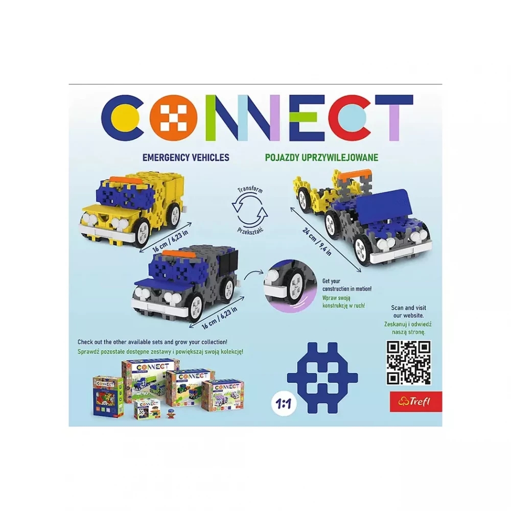 Конструктор 3в1, 161 дет., Connect, Trefl, 61974 7