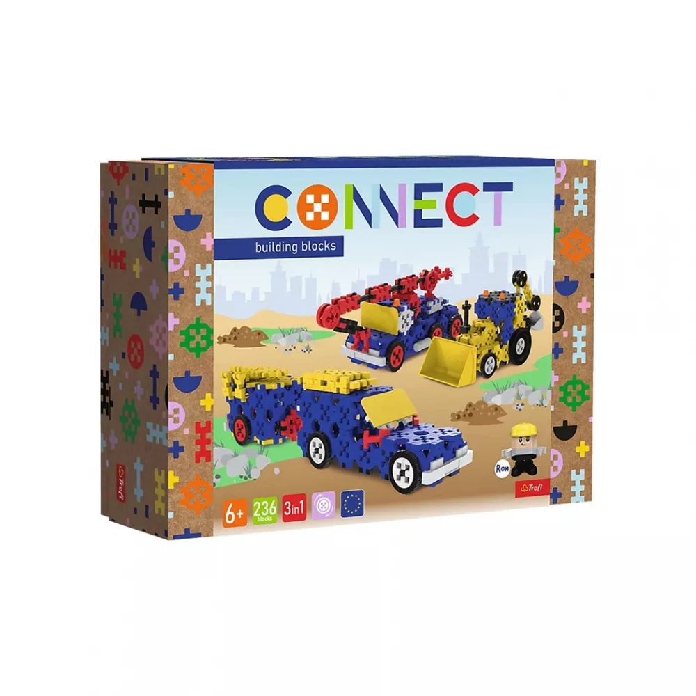 Конструктор 3в1, 236 дет., Connect, Trefl, 61979