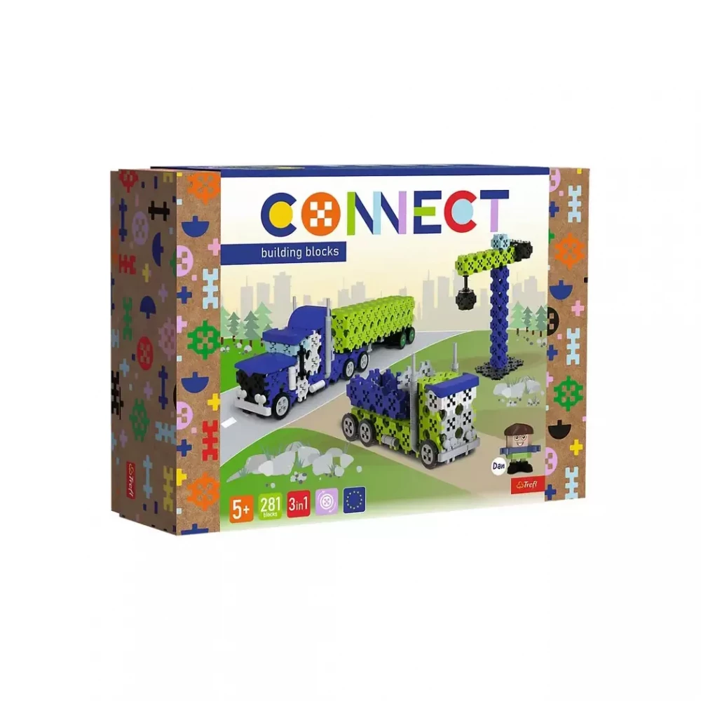 Конструктор 3в1, 281 дет., Connect, Trefl, 61977