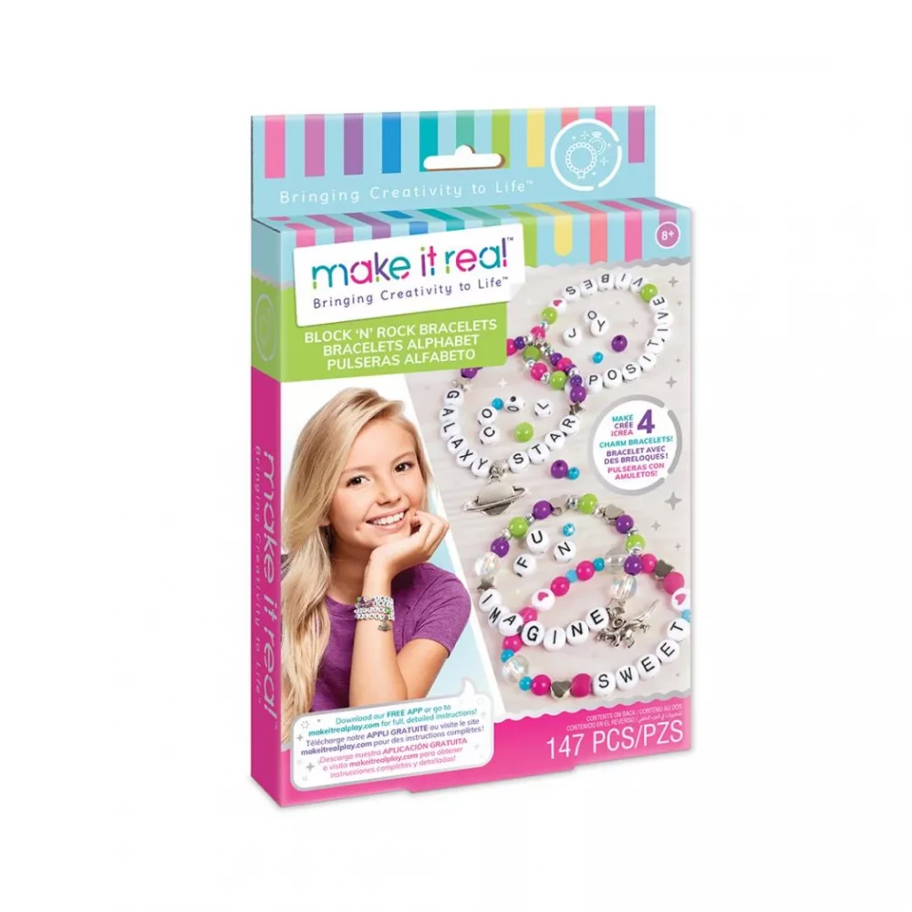 Набір для створення шарм-браслетів "Веселі літери", MR1205, Make it Real
