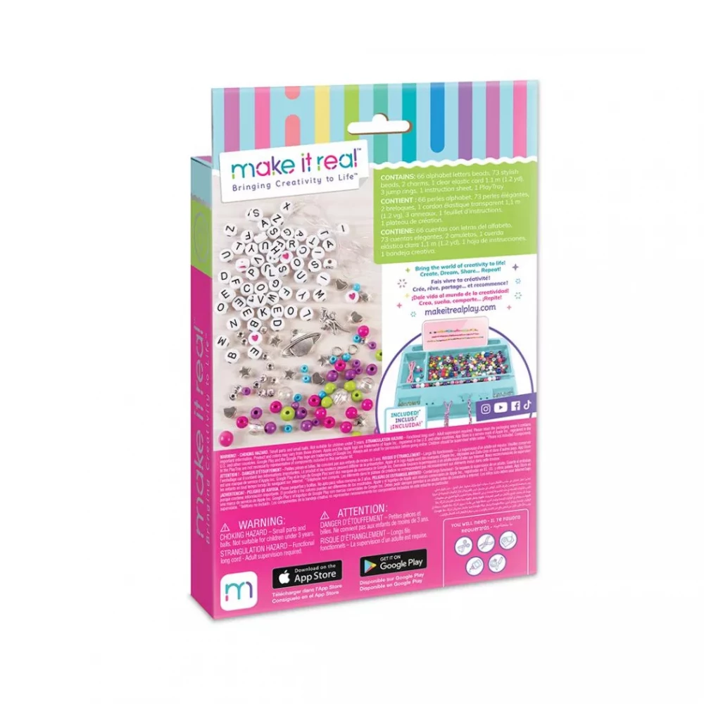 Набір для створення шарм-браслетів "Веселі літери", MR1205, Make it Real 1