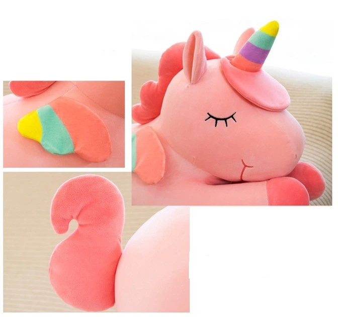 М'яка іграшка подушка Єдиноріг рожевий лежачий, 35 см, Stip 3