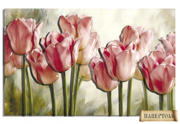 Об'ємна картина з паперу 167 "Ніжність тюльпанів" 18*28,5 см, РТ150088, ТМ "Tela Artis"