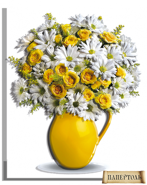 Об'ємна картина з паперу 242 "Сонячний букет" 20*26 см, РТ150163, ТМ "Tela Artis"