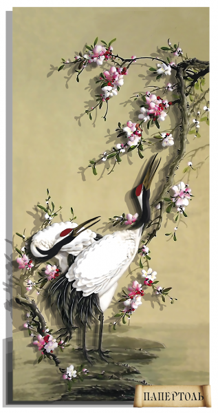 Об`ємна картина з паперу 327 "Журавлі 2" 20*29 см, РТ150247, ТМ "Tela Artis"