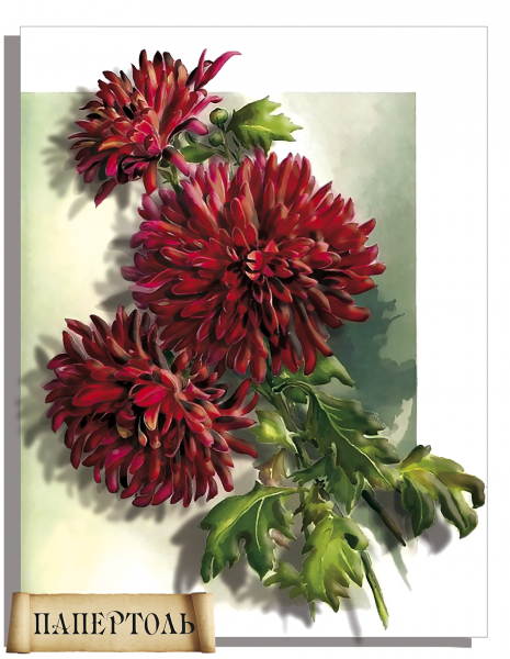 Об`ємна картина з паперу 328 "Червоні жоржини" 19*25 см, РТ150248, ТМ "Tela Artis"