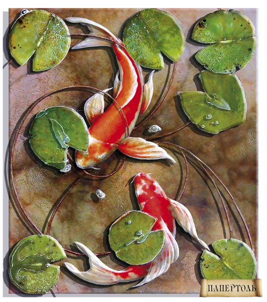 Об`ємна картина з паперу 366 "Карпи" 29*33 см, РТ150286, ТМ "Tela Artis"