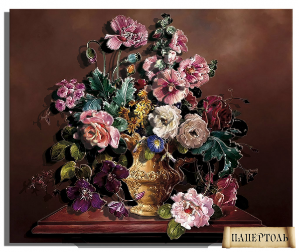 Об`ємна картина з паперу 51 "Вишуканий букет" 19*23 см, РТ130083, ТМ "Tela Artis"