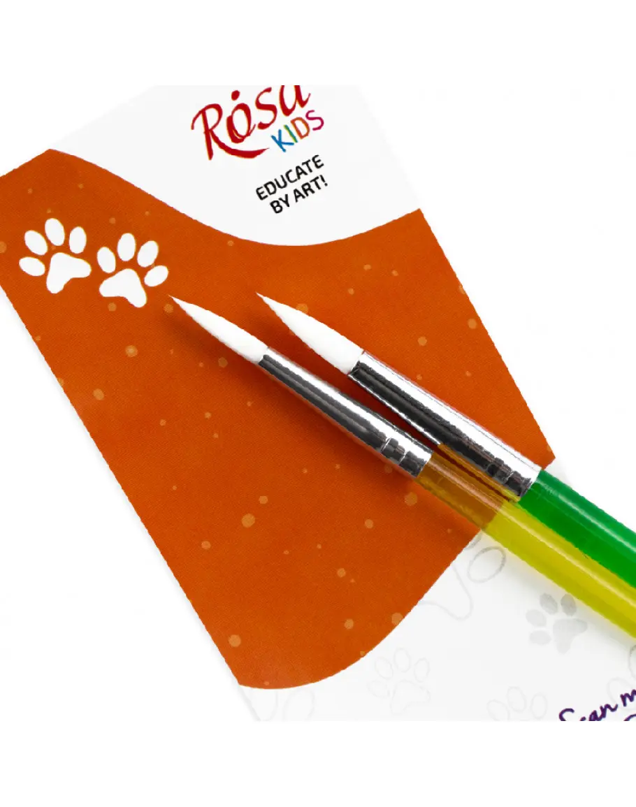 Набор кистей 1, синтетика, 2шт: круглая (№6,8), ROSA Kids 1