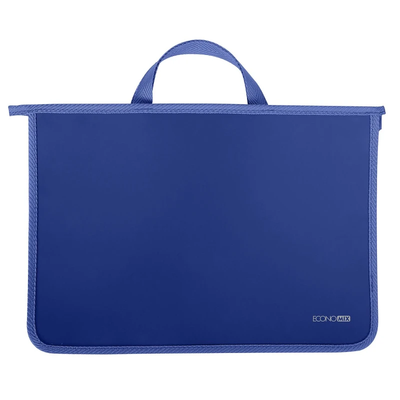 Портфель пластиковий А4 Economix на блискавці, 2 відділення, синій, E31630-02