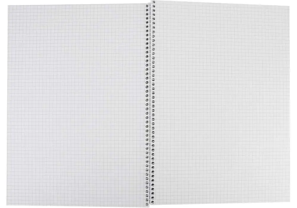 Блокнот А4, пластиковая обложка (фактура ткань), боковая спираль, 80 л., ячейка, ассорти пастел, E20310 1