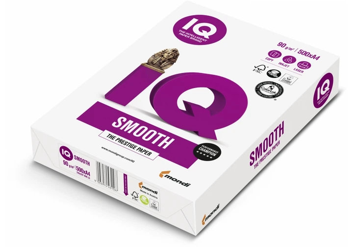 Бумага А4 500 л. 120 г/м IQ SMOOTH (Mondi, Austria)
