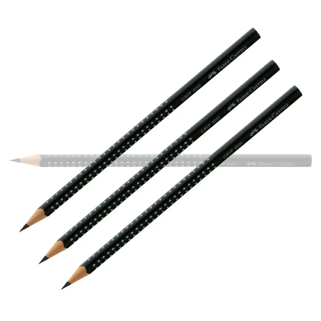 Набор GRIP 2001 карандаш чернографитный В 3 шт Black + чинка 182710 1 шт+ резинка 182410 1 шт, в блистере, 217086 Faber-Castell 4