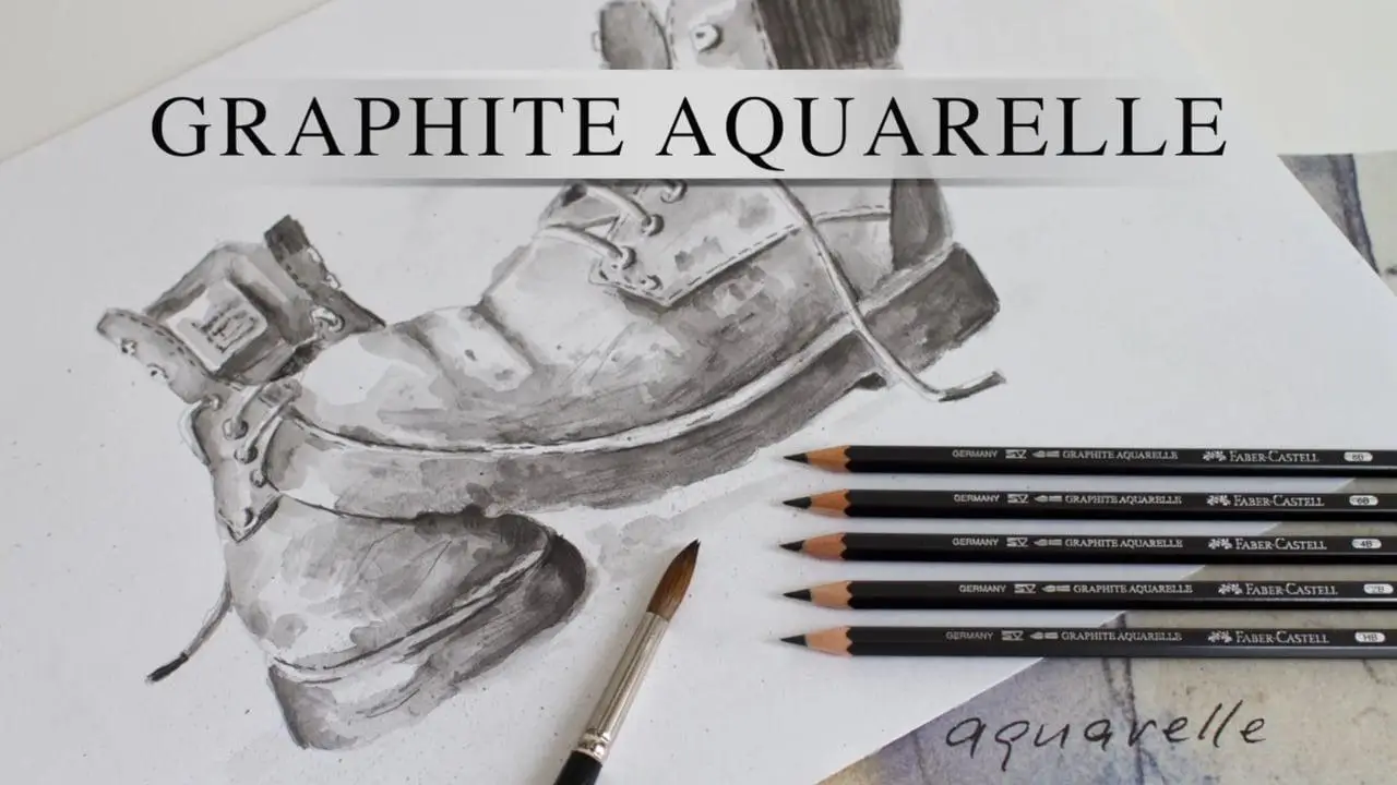 Набор акварельных чернографитных Graphite Aquarelle в блистере + кисточка, 117897 Faber-Castell 3