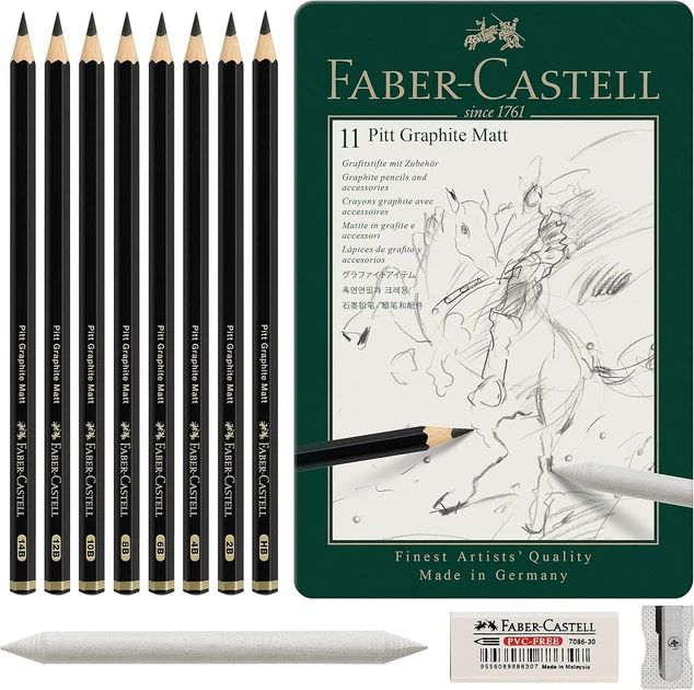 Набор графических карандашей Pitt Graphite Matt 8 шт, Faber-Castell