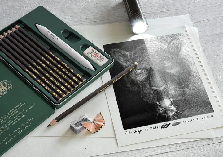 Набор графических карандашей Pitt Graphite Matt 8 шт, Faber-Castell 3