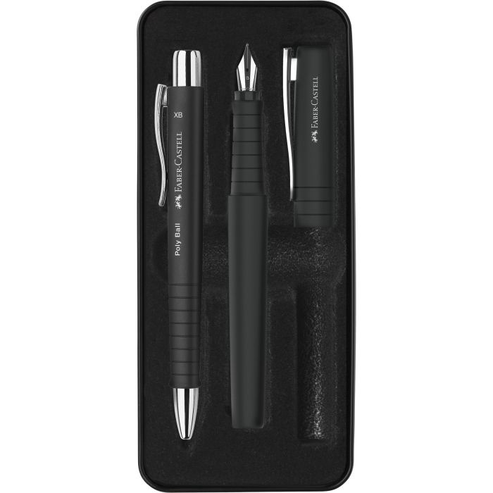 Набір ручок Poly Ball Pen FP В+BP Black, 241050 Faber-Castell