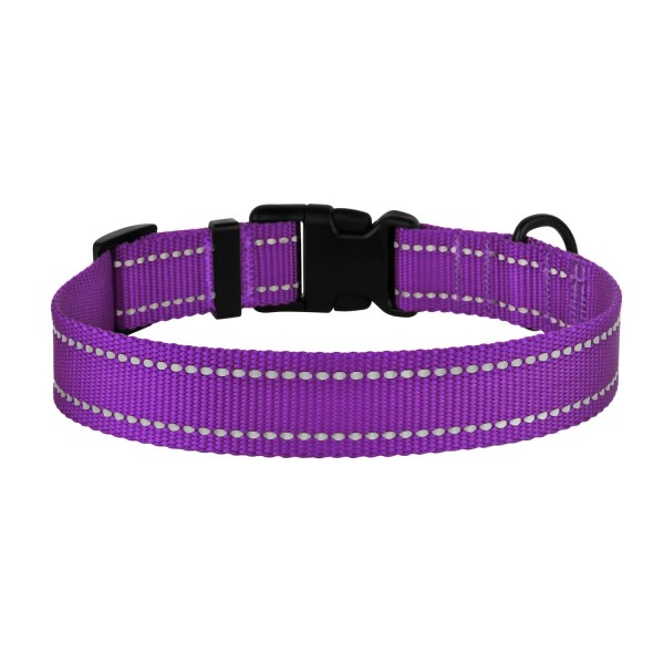 Ошейник для собак TM Barksi Active светоотб.фастекс пластик(обв.шеи 35-53см,шир.2,5см),фиолет. 2