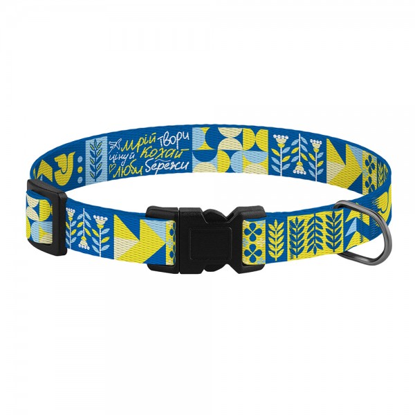 Ошейник для собак TM Barksi Urban Патриотический (обв.шеи 35-45см,шир.2,5см),мечта 3